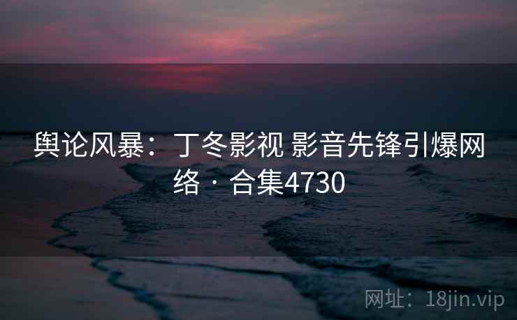 舆论风暴：丁冬影视 影音先锋引爆网络 · 合集4730